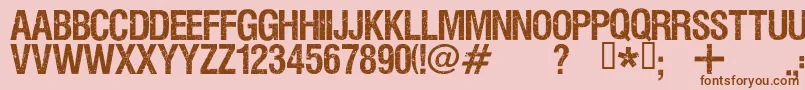 Viper-fontti – ruskeat fontit vaaleanpunaisella taustalla