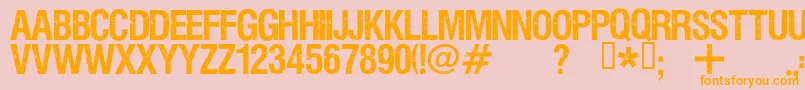 Viper Font – Orange Fonts on Pink Background