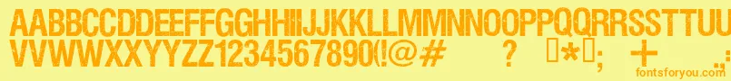 Weitere Informationen zur Viper-Schriftart Viper-Schriftart – Orangefarbene Schriften auf gelbem Hintergrund