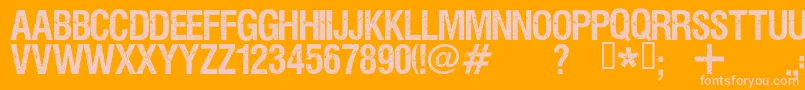 Viper-fontti – vaaleanpunaiset fontit oranssilla taustalla