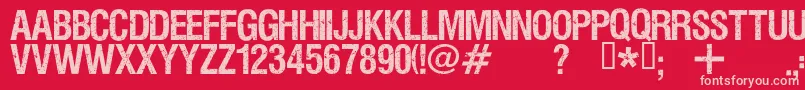 Viper Font – Pink Fonts on Red Background