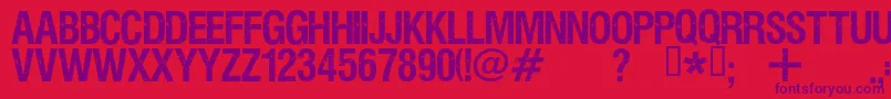 Viper Font – Purple Fonts on Red Background