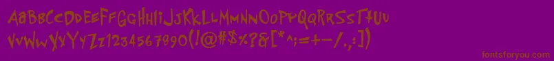 PfflyingsaucerBold Font – Brown Fonts on Purple Background