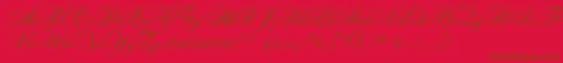 Подробнее о шрифте RosamundaTwo Шрифт RosamundaTwo – коричневые шрифты на красном фоне