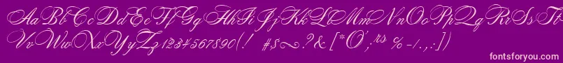 Weitere Informationen zur RosamundaTwo-Schriftart RosamundaTwo-Schriftart – Rosa Schriften auf violettem Hintergrund