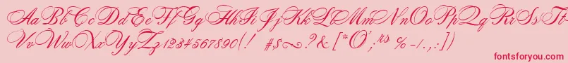 RosamundaTwo Font – Red Fonts on Pink Background