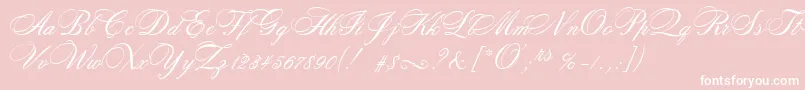 RosamundaTwo-Schriftart – Weiße Schriften auf rosa Hintergrund