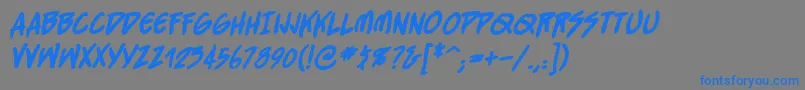 StraightjacketBbBold Font – Blue Fonts on Gray Background