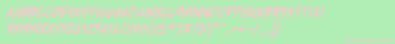 StraightjacketBbBold Font – Pink Fonts on Green Background