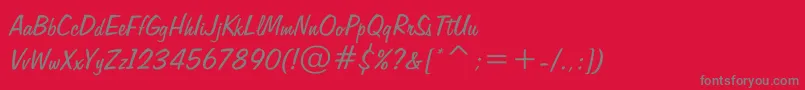 Freehand575-Schriftart – Graue Schriften auf rotem Hintergrund