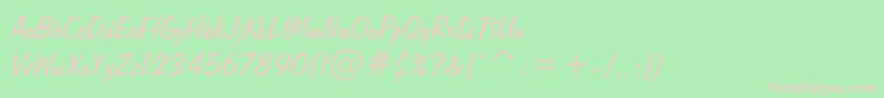 Freehand575 Font – Pink Fonts on Green Background