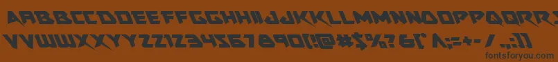 Шрифт Skirmisherleft – чёрные шрифты на коричневом фоне