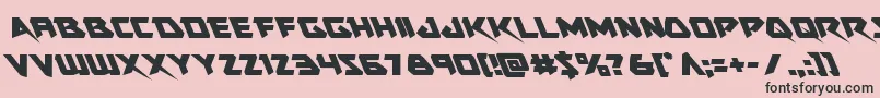 フォントSkirmisherleft – ピンクの背景に黒い文字