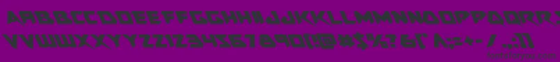 Skirmisherleft-Schriftart – Schwarze Schriften auf violettem Hintergrund