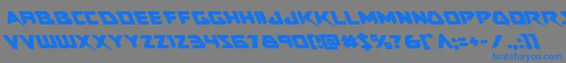 Шрифт Skirmisherleft – синие шрифты на сером фоне
