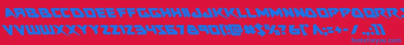 Skirmisherleft Font – Blue Fonts on Red Background