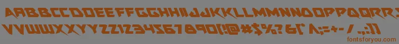 Шрифт Skirmisherleft – коричневые шрифты на сером фоне