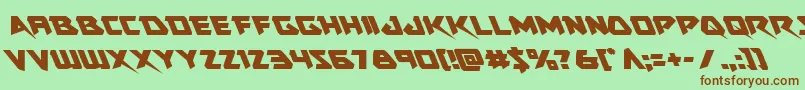 Skirmisherleft-fontti – ruskeat fontit vihreällä taustalla