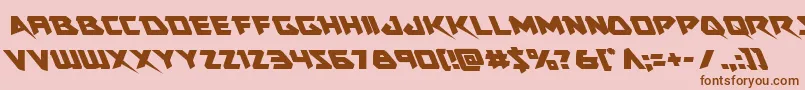 Skirmisherleft Font – Brown Fonts on Pink Background