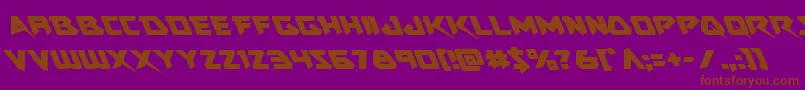 Skirmisherleft Font – Brown Fonts on Purple Background