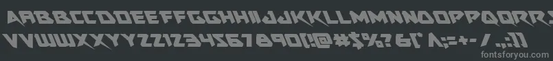 Skirmisherleft Font – Gray Fonts on Black Background