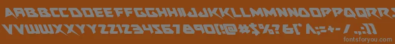 Skirmisherleft Font – Gray Fonts on Brown Background