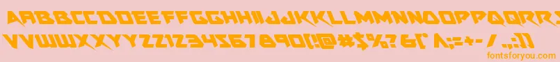 Шрифт Skirmisherleft – оранжевые шрифты на розовом фоне