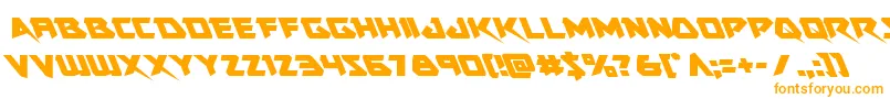 Skirmisherleft-fontti – oranssit fontit valkoisella taustalla