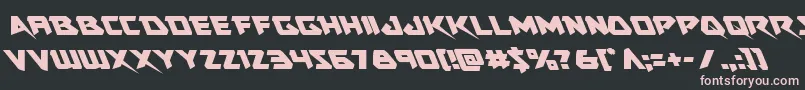 Skirmisherleft-fontti – vaaleanpunaiset fontit mustalla taustalla