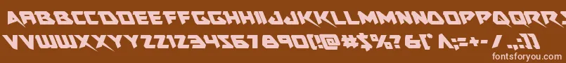 Skirmisherleft Font – Pink Fonts on Brown Background