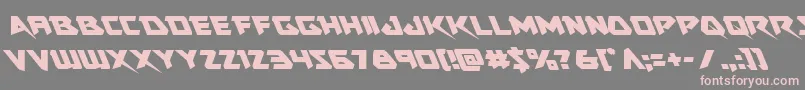 Skirmisherleft-fontti – vaaleanpunaiset fontit harmaalla taustalla