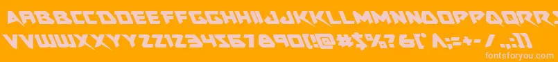 Skirmisherleft Font – Pink Fonts on Orange Background