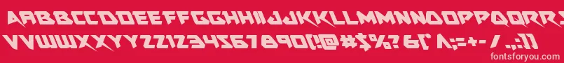 Skirmisherleft-fontti – vaaleanpunaiset fontit punaisella taustalla
