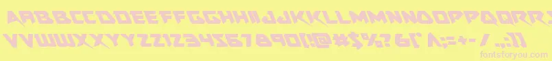 Skirmisherleft-fontti – vaaleanpunaiset fontit keltaisella taustalla
