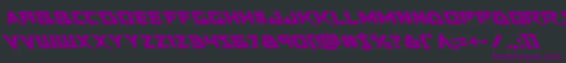 Шрифт Skirmisherleft – фиолетовые шрифты на чёрном фоне