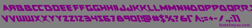 Skirmisherleft Font – Purple Fonts on Gray Background