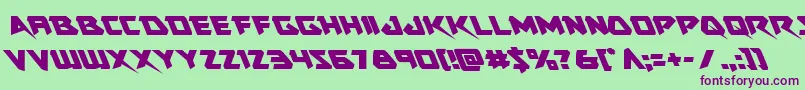 Skirmisherleft Font – Purple Fonts on Green Background