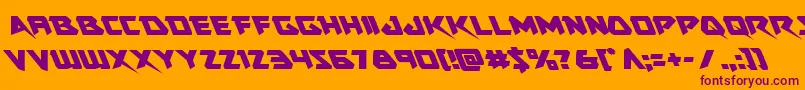 Skirmisherleft-fontti – violetit fontit oranssilla taustalla