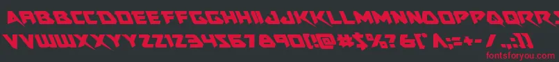 Skirmisherleft-fontti – punaiset fontit mustalla taustalla