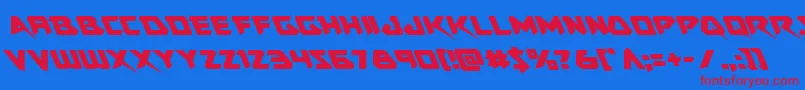 Skirmisherleft-fontti – punaiset fontit sinisellä taustalla