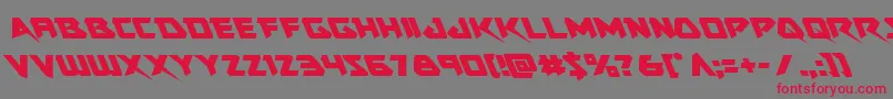Skirmisherleft-Schriftart – Rote Schriften auf grauem Hintergrund