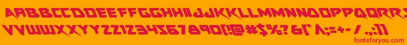 Skirmisherleft-fontti – punaiset fontit oranssilla taustalla