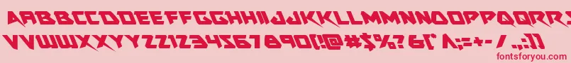 Skirmisherleft-fontti – punaiset fontit vaaleanpunaisella taustalla
