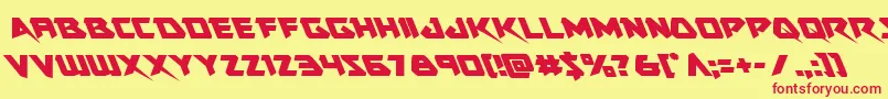 Skirmisherleft-fontti – punaiset fontit keltaisella taustalla