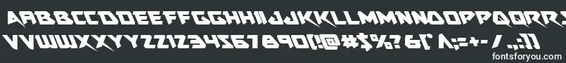 Skirmisherleft-fontti – valkoiset fontit mustalla taustalla