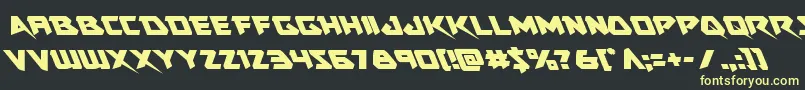 Skirmisherleft-fontti – keltaiset fontit mustalla taustalla