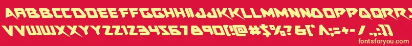 Skirmisherleft-fontti – keltaiset fontit punaisella taustalla