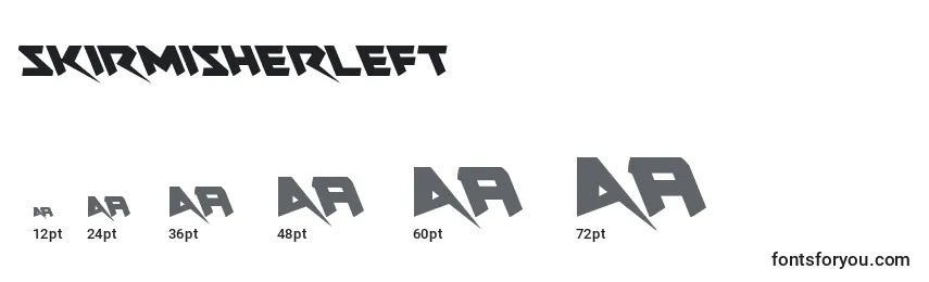 Skirmisherleft Font Sizes