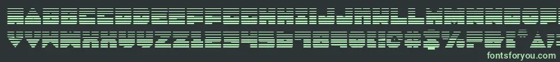 Fonte Lobotommyg – fontes verdes em um fundo preto