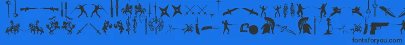 GodsOfWar Font – Black Fonts on Blue Background